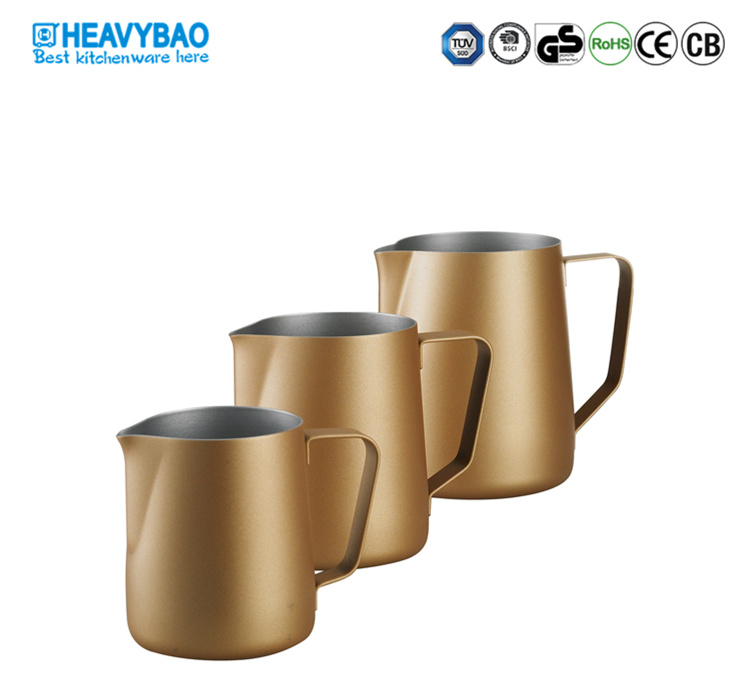 Heavybao Stainless Steel Coffee Tip Mouth Cup Pull Flower Cylinder Coffee Milk Cup