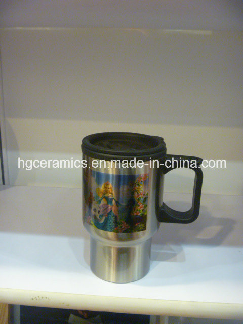 Stainless Steel Travel Mug, Sublimation Coated Travel Mug