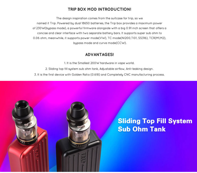 Vapor Storm Trip Suitcase Kit 200W Tc Box Mod Kit