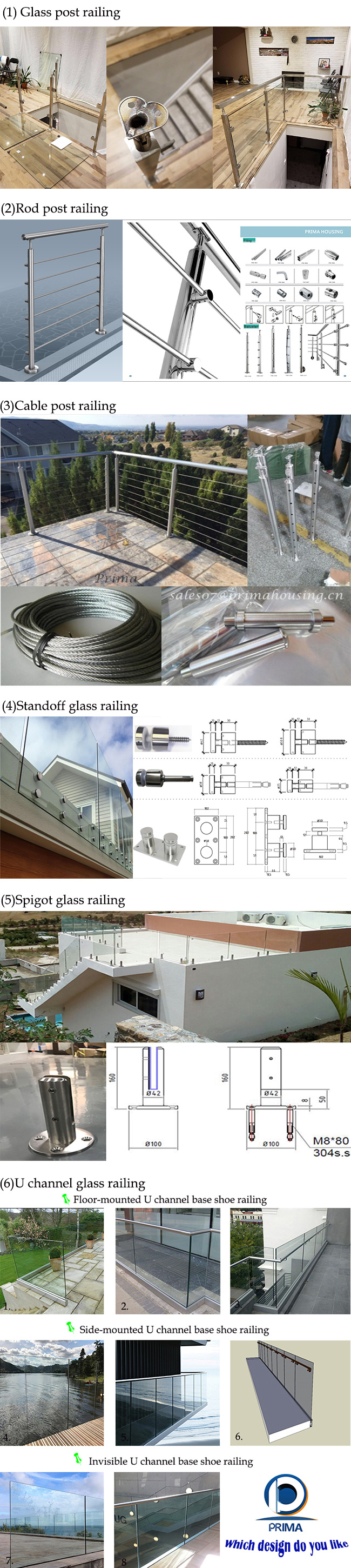 Modern Custom Stainless Steel Balustrade, Stainless Steel Cable Railing