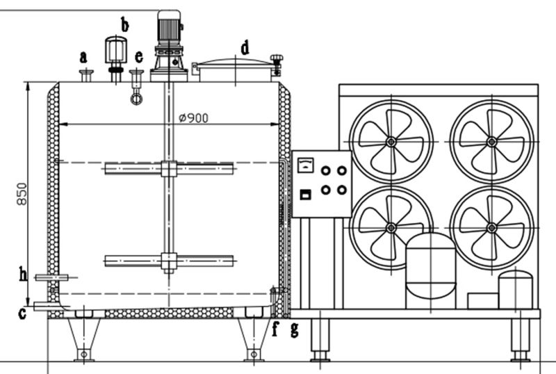 Stainless Steel Storage Raw Milk Cooler 500L 1000L 2000L