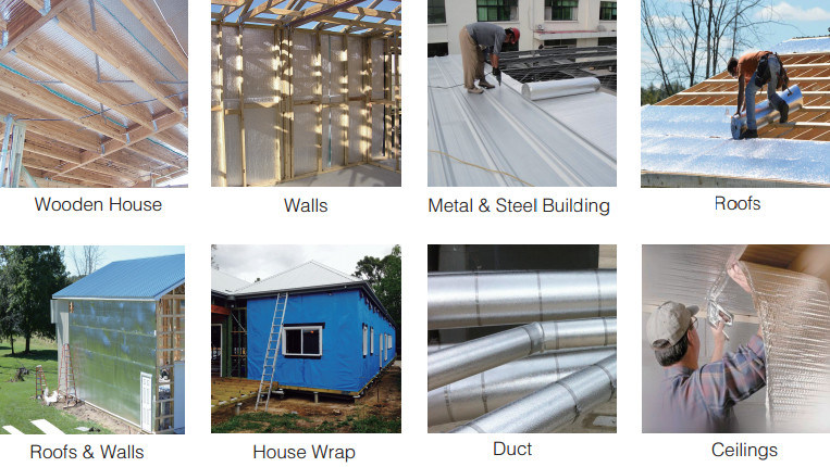 Fire Retardant Heat Insulation Laminated Silver Aluminum Foil Bubble Thermal Insulation