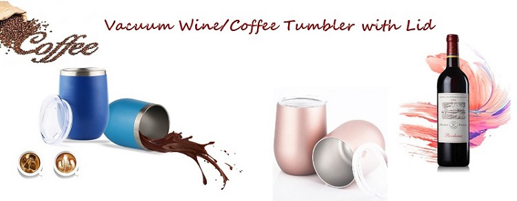 12oz Double Walled Customized Stainless Steel Gift Wine Tumbler Cup