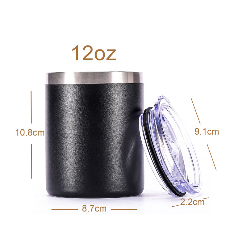 12 Oz Unbreakable Stainless Steel Thermal Coffee Mug with Lid