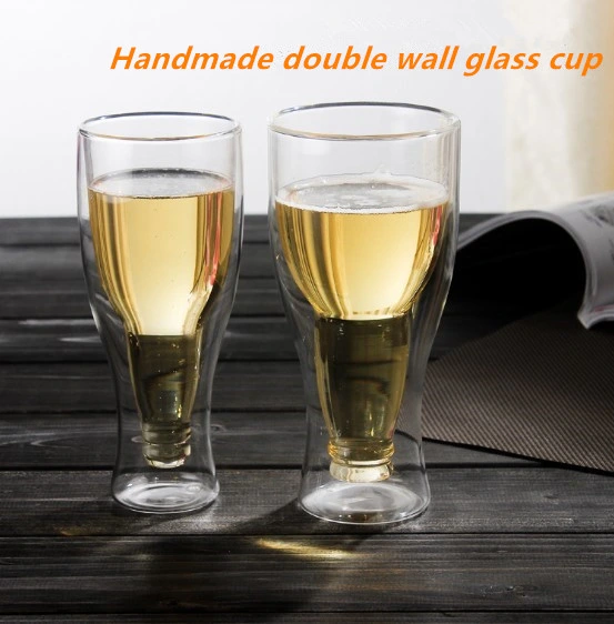 Heat Resistant Transparent Glass Water Glass Beer Juice Glass Creative Beer Glass Cup