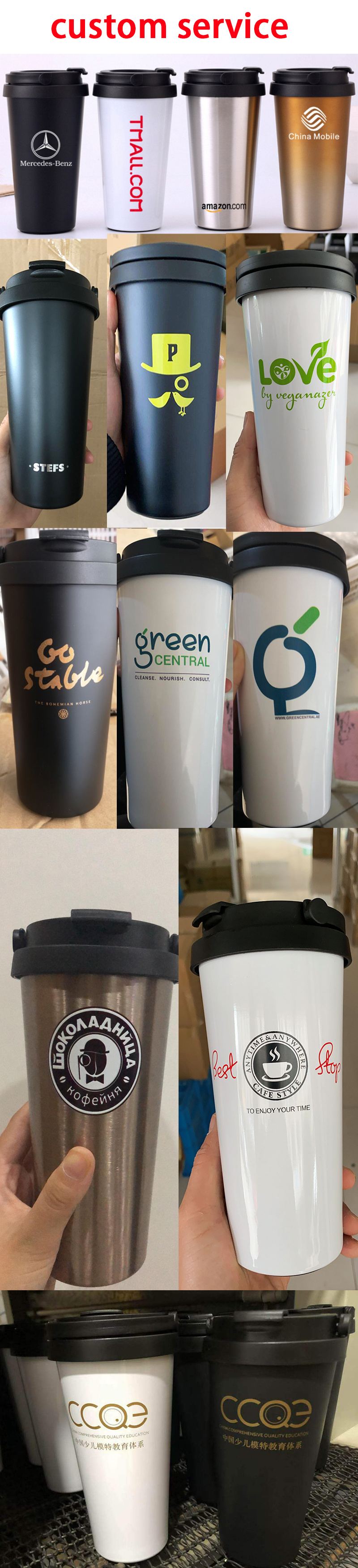 Stainless Steel Insulated Cup Double Wall Coffee Mug Wine Drinking Vacuum Mug 500ml 17oz Custom Logo