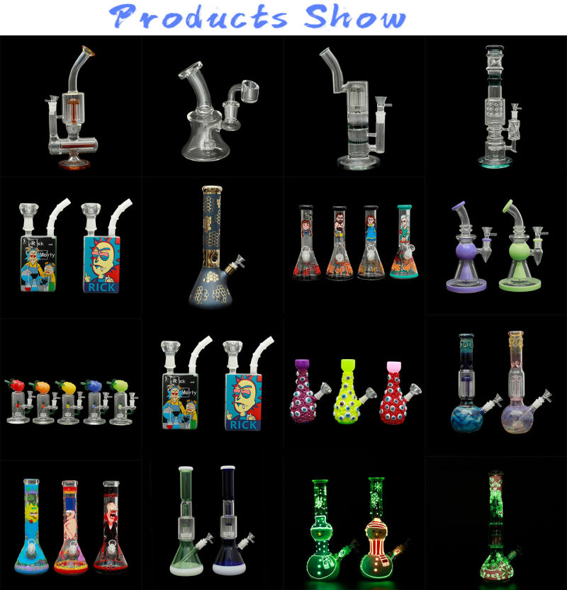 Wholesale Gradient Color Beaker Glass Smoking Water Pipe