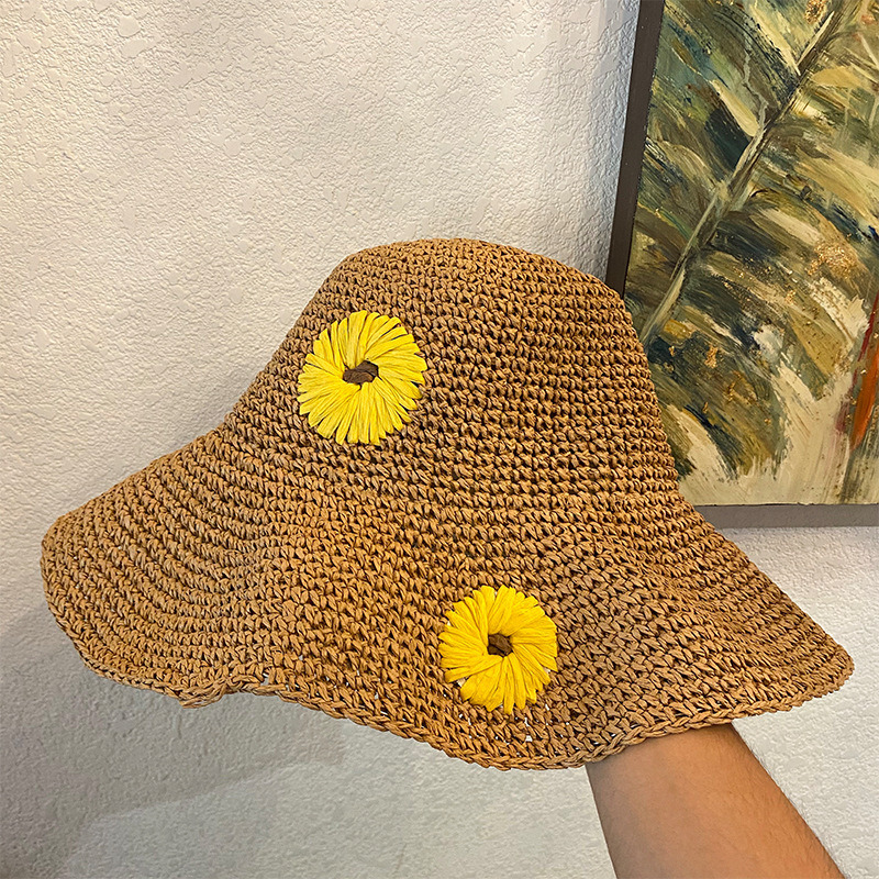 Summer Small Fresh and Small Daisy Sun Shade Beach Straw Hat