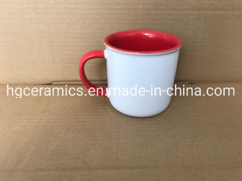 12oz Enamel Mug, Sublimation Enamel Mug, Two Tone Enamel Mug