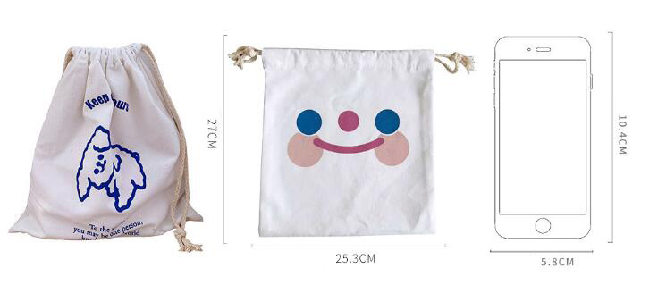 Smiling Face Lovely Bundle Pocket Handbag Girl Heart Students Receive Portable