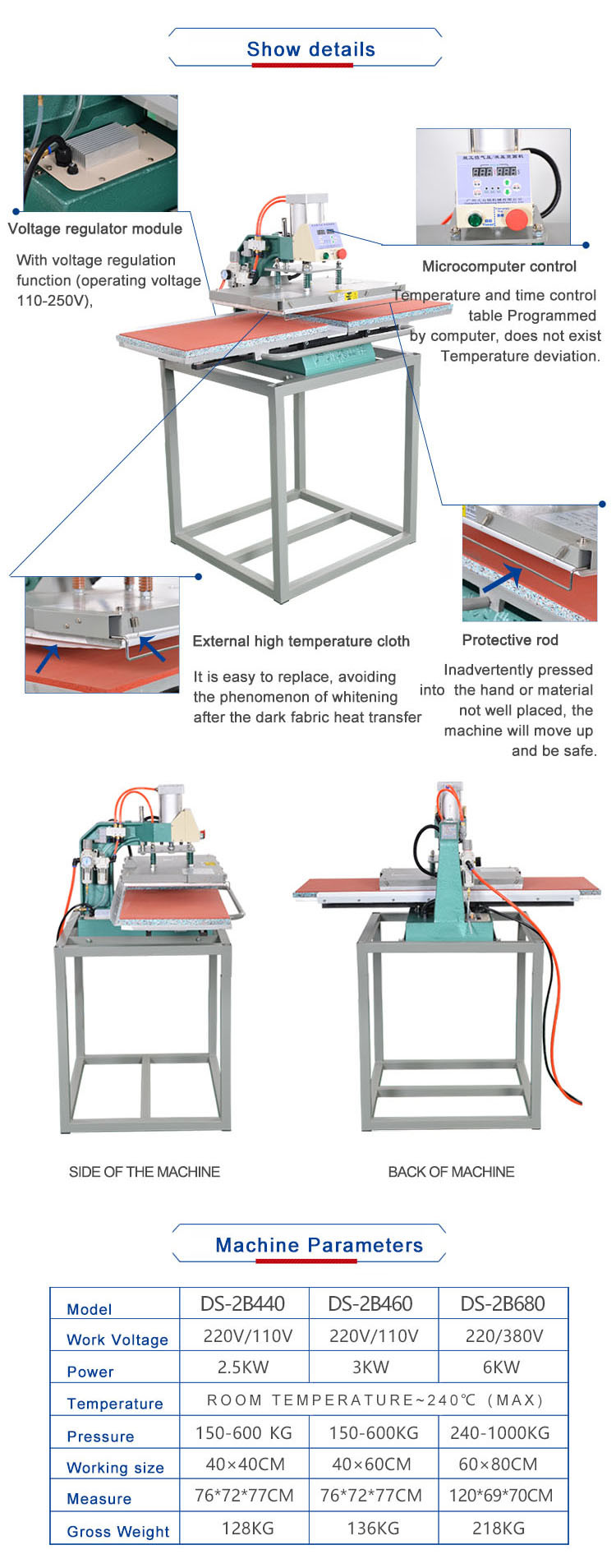 Teflon Sheet Heat Press vacuum Sublimation T-Shirt Printing Machine