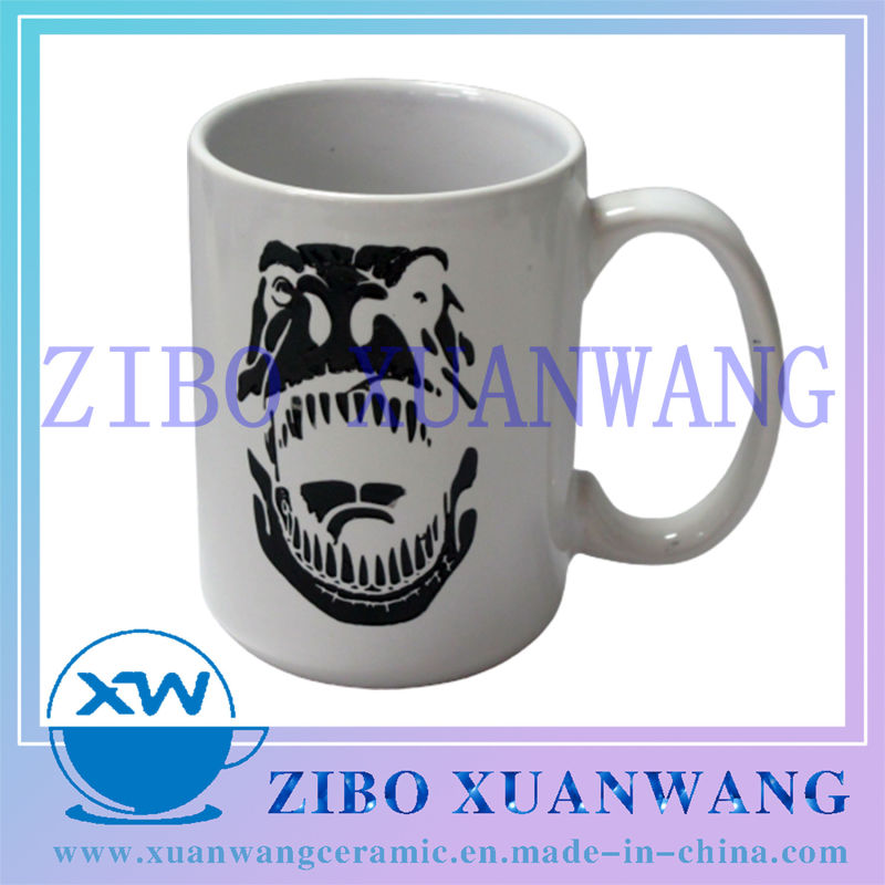 White Ceramic Mug with Capacity 14oz Straight Shape for Souvenir Market Souvenir Mugs