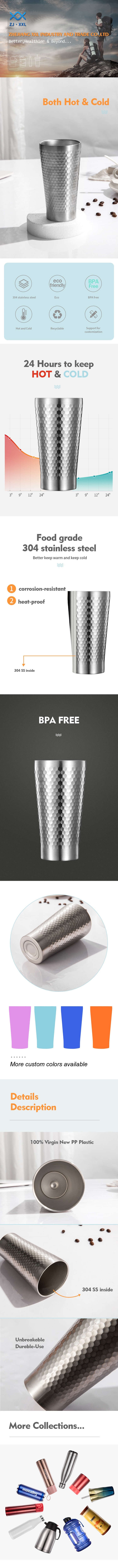 Double Wall Insulated Travel Cup Stainless Steel Cup