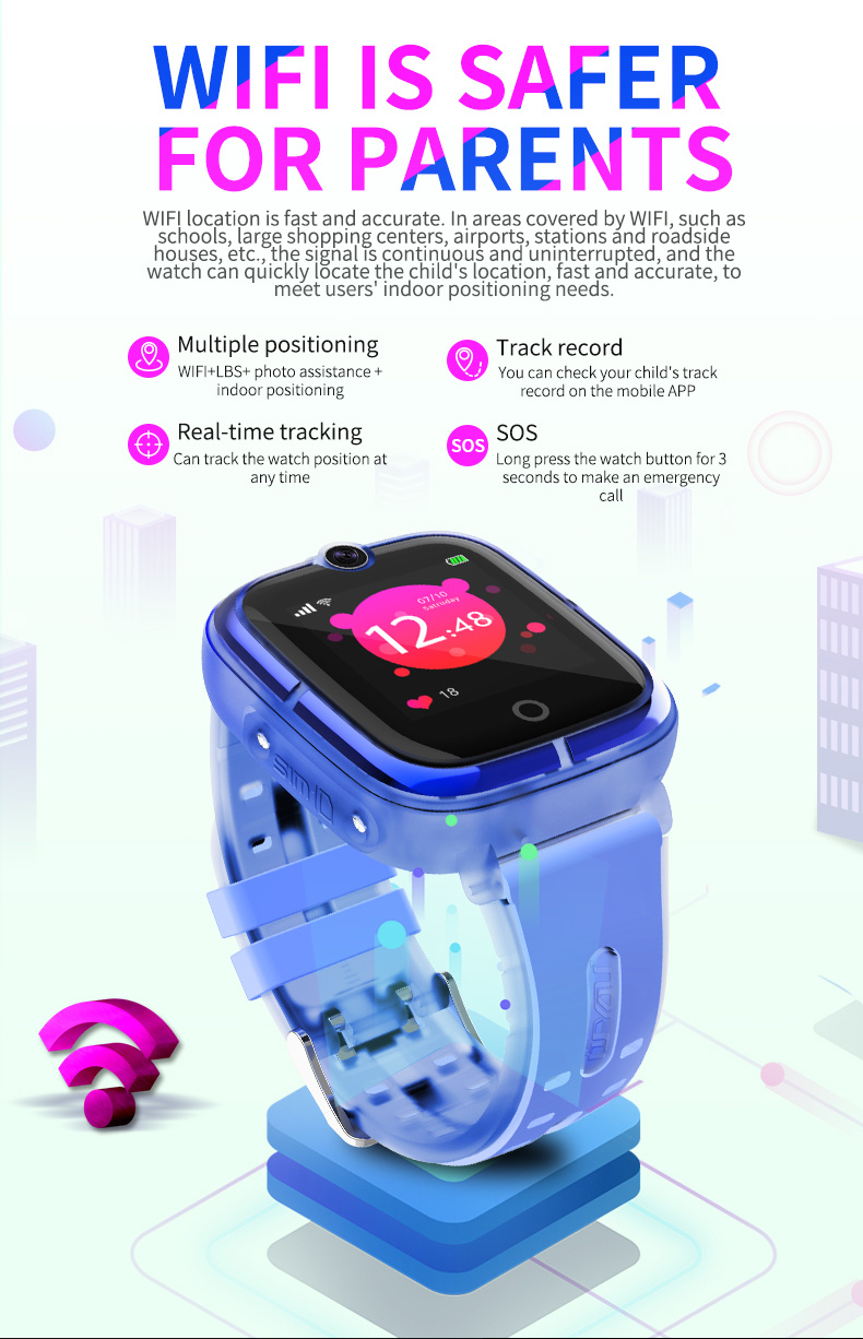 Sos Calling Small Kids Children GPS Tracker/GPS Watch Kids Tracking with APP