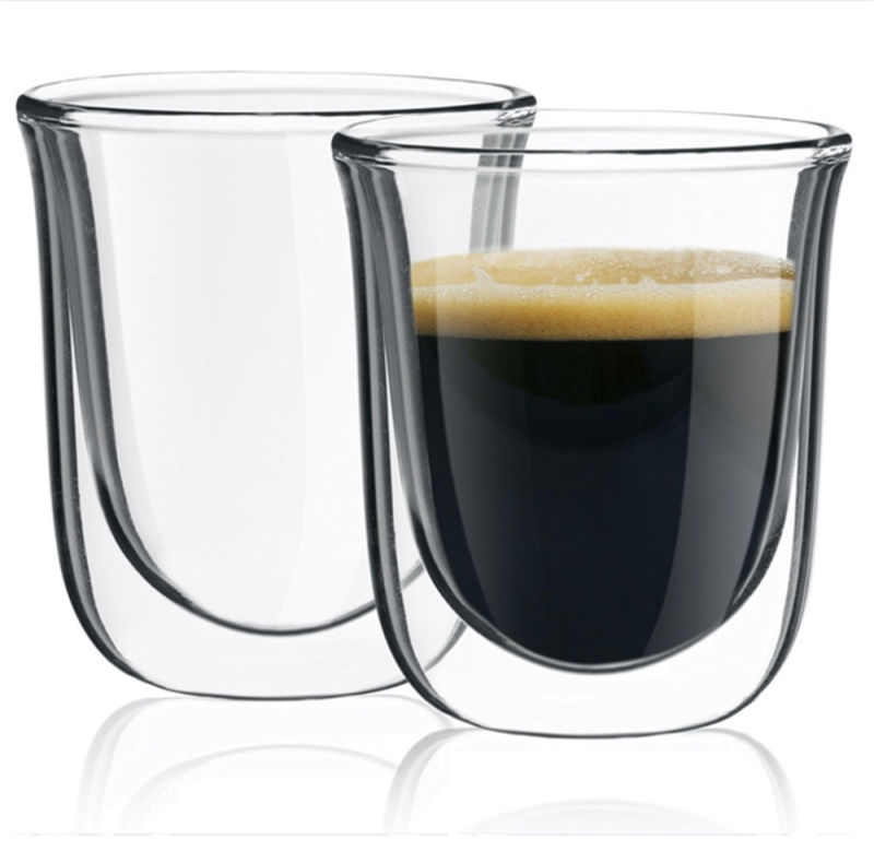 Handmade Heat Resistant Borosilicate Double Wall Glass Coffee Cup