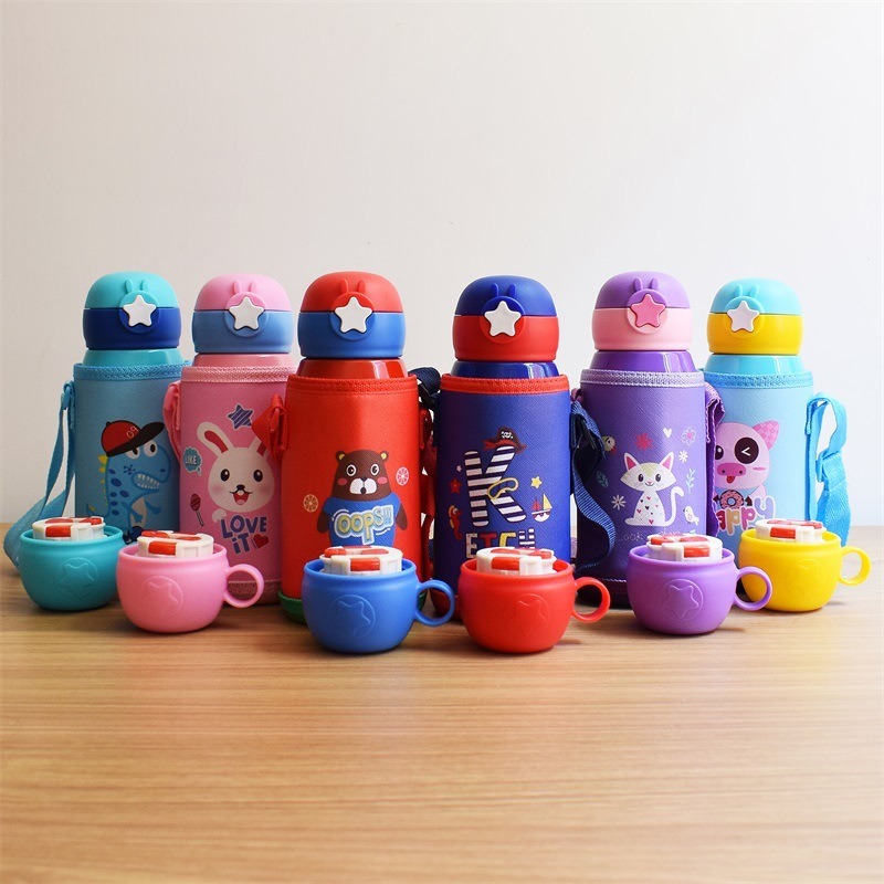Heat Preservation 304 Children's Thermos Star Cup with Straw