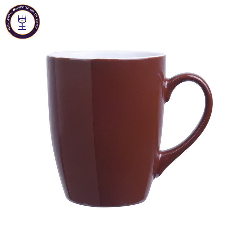 High Quality Shiny Brown Color Ceramic Gift Cup
