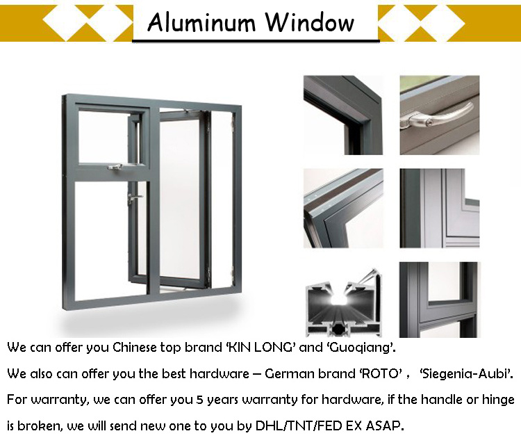 Hot Sell New Design Aluminium Casement Windows Swing Outside