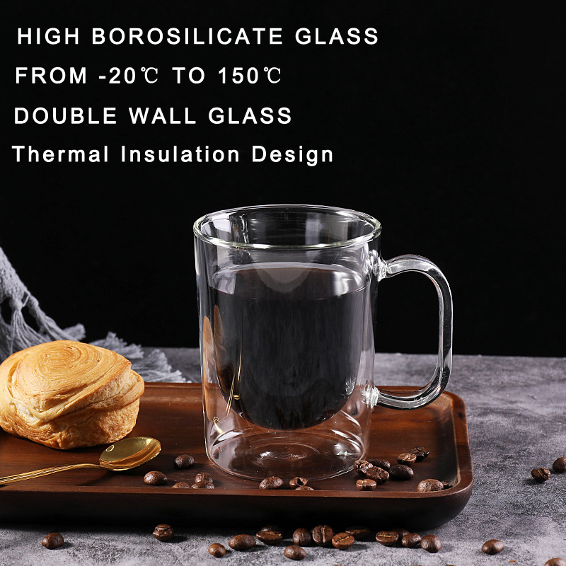 Double Wall Glass Tea Cup Glass Coffee Tea Mug Pyrex Glass Tea Mug