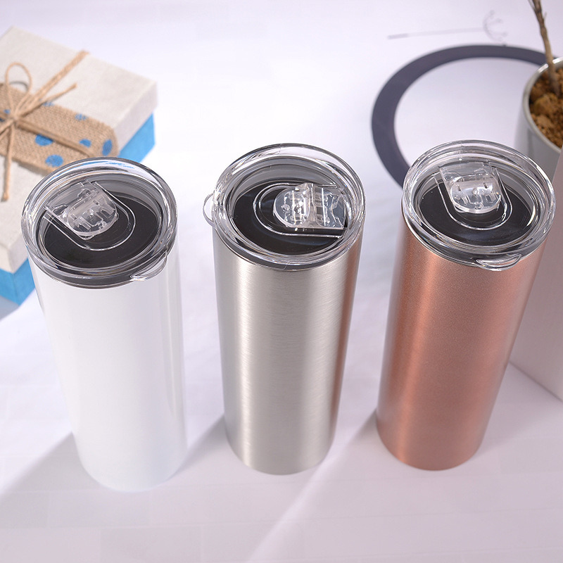 20oz Straight Cup Stainless Steel Insulated Vacuum Leak Proof Straw Mug Tumbler