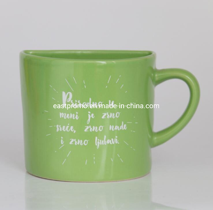 Customized Milk Pocket Mug, Ceramic Coffee Cup with Cookie Holder for Gifts