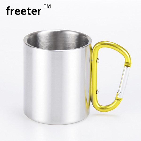Personal Stainless Steel Glasses Cup Double Walled Insulated Silver Camping Mug