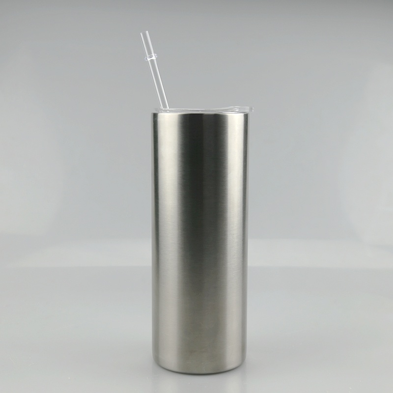 Double Wall Insulated Stainless Steel Water Cups Straight 25oz Skinny Tumbler