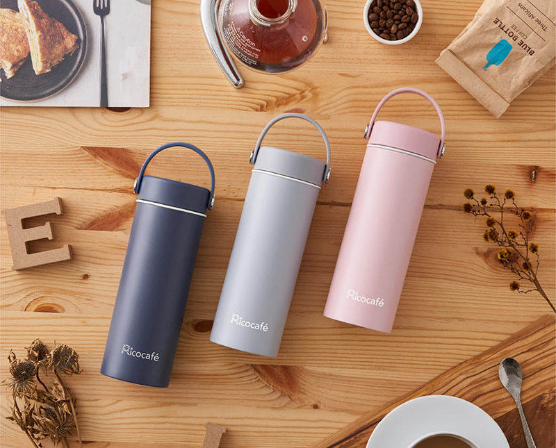 3 Layers Ceramic Stainless Steel Vacuum Mug with Optional Infuser
