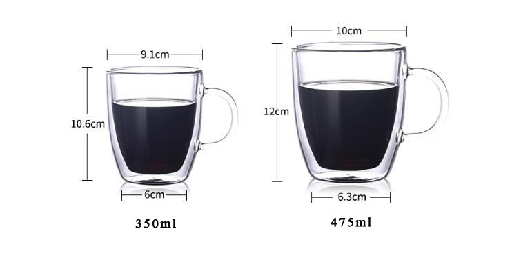 Double Wall Glass Coffee Mug Promotional Gift Coffee Cup Pyrex Glass Coffee Cup