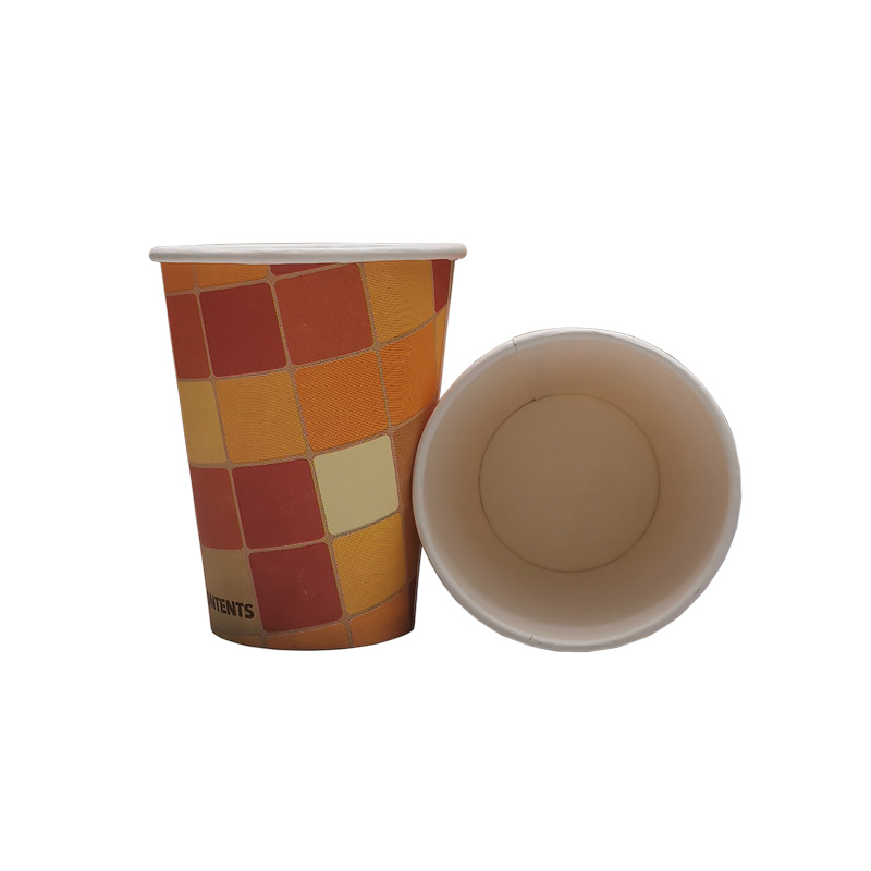 Hot Drinking Paper Cup 12oz with Lid Disposable Paper Cup