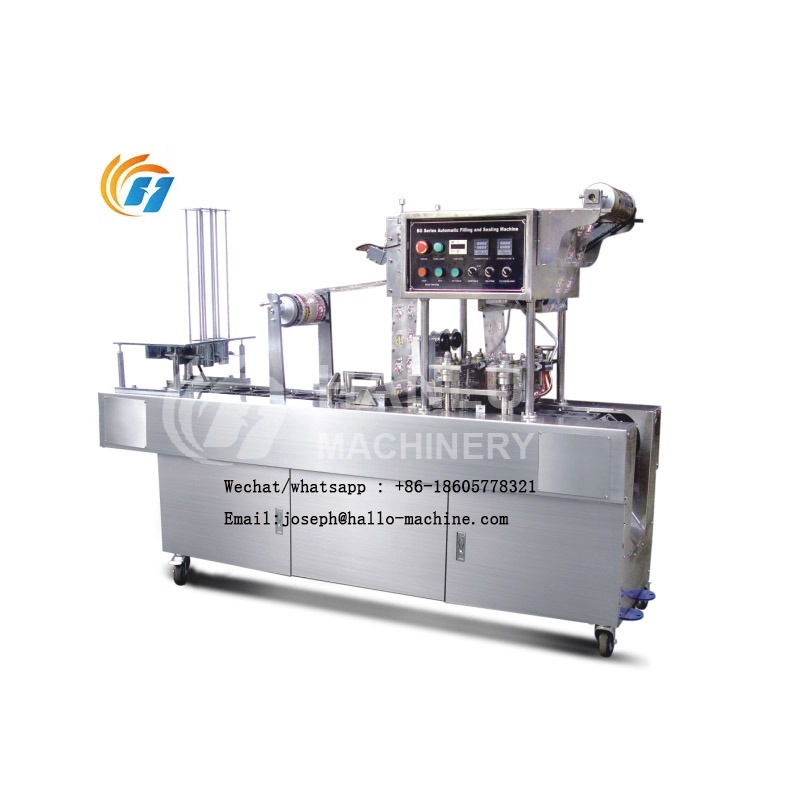 Two Cups Automatic Plastic Cups for Liquid Beverage Sealing Machine