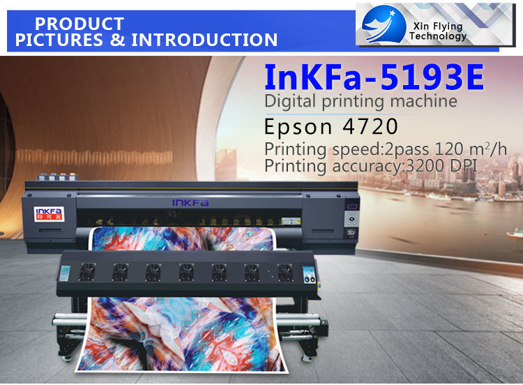 Sublimation Inkjet Printer 3 Heads 4720 Head Digital Printer
