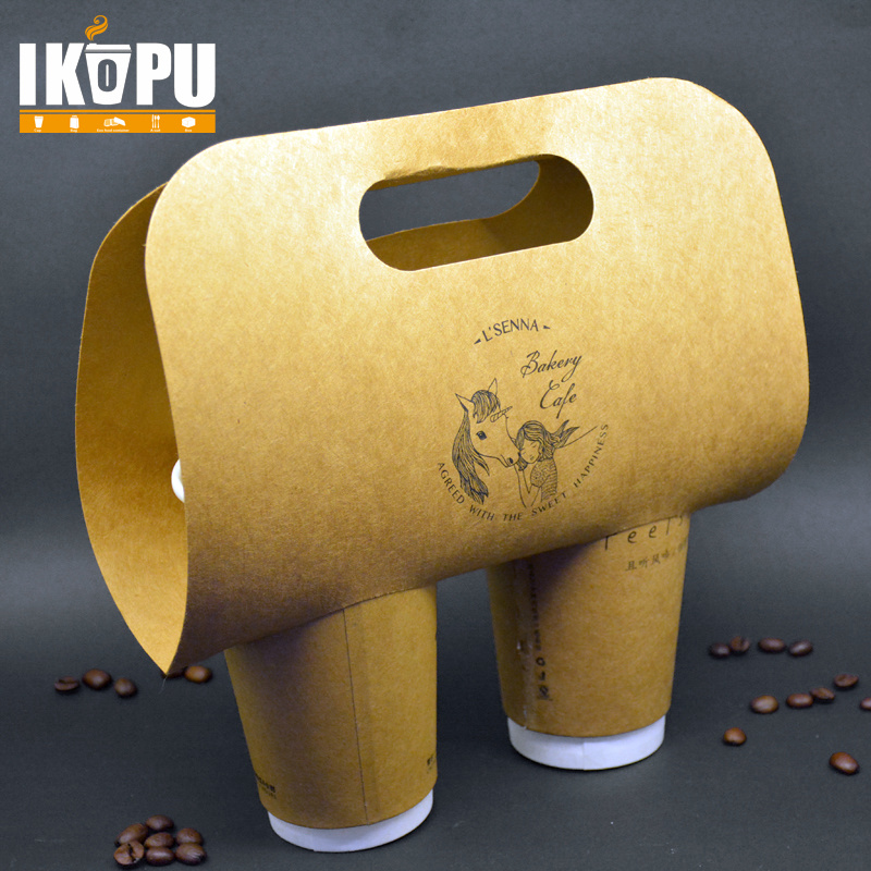 Disposable Kraft Coffee Cup with Lid