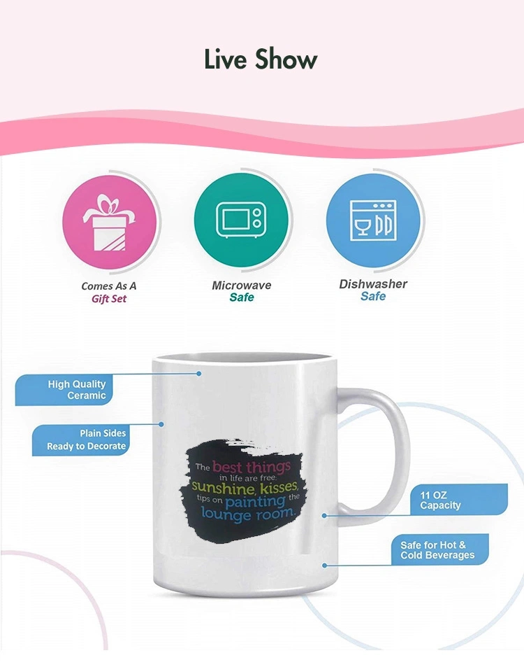 Top Quality 11oz AAA White Sublimation Custom Ceramic Mug Coffee Mug for Sublimation