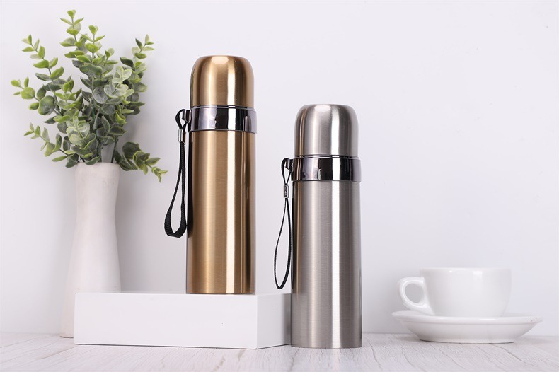 Straight Body Bullet Head Vacuum Mug with Screw-Cup Cover