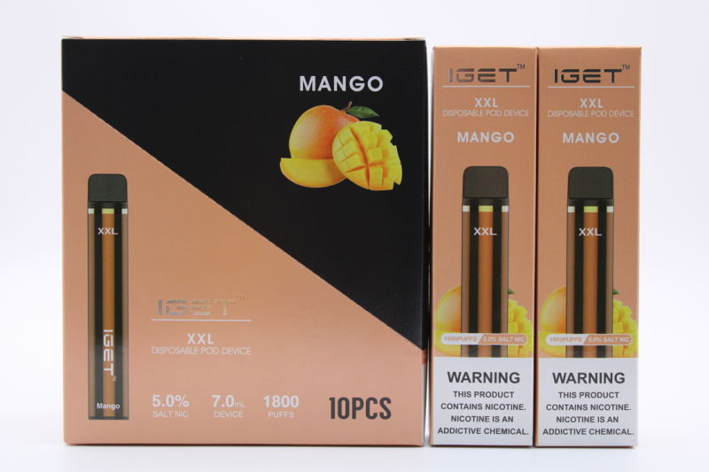 Wholesale Price Iget XXL Iget Shion 1800 Puffs Most Popular Market Trend Disposable Vape