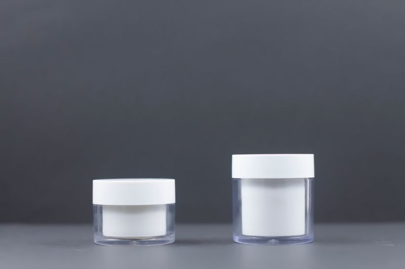 50g /30g as Round Plastic Cosmetic Packaging Double Wall Cream Jar