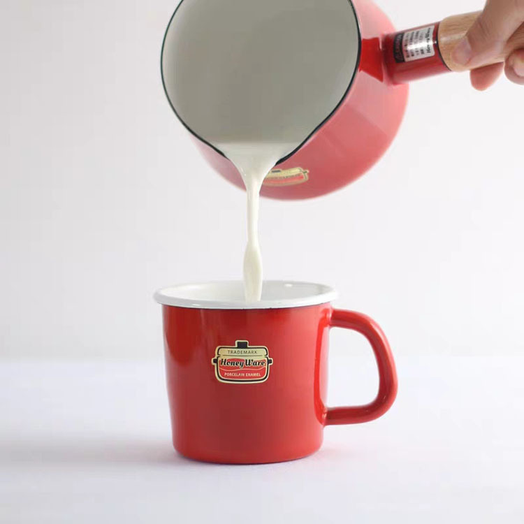Creative Portable Enamle Cup Coffee and Milk Mug with Handle