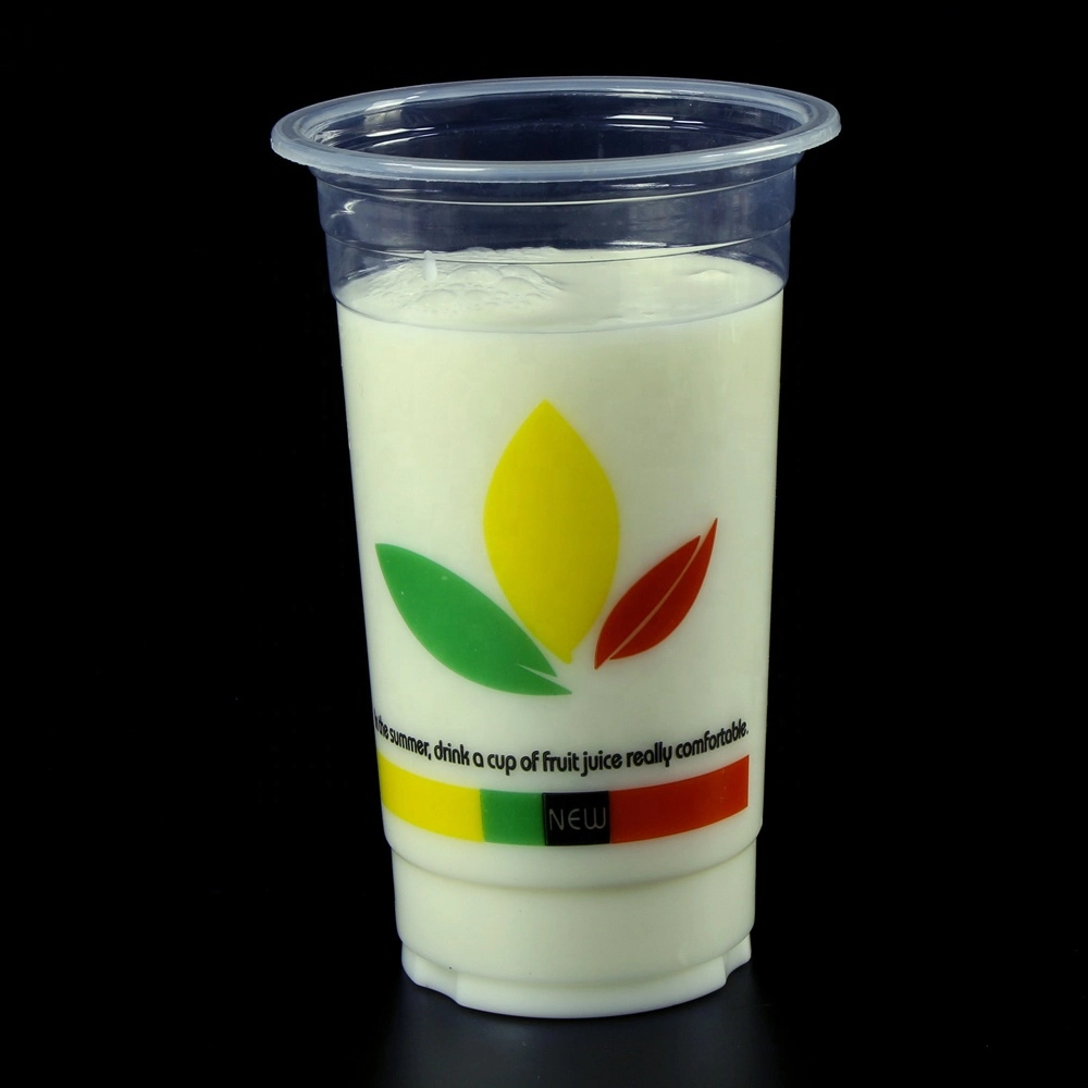 Custom Disposable Transparent Cup Plastic PP 22oz 700ml Clear Cup Printed