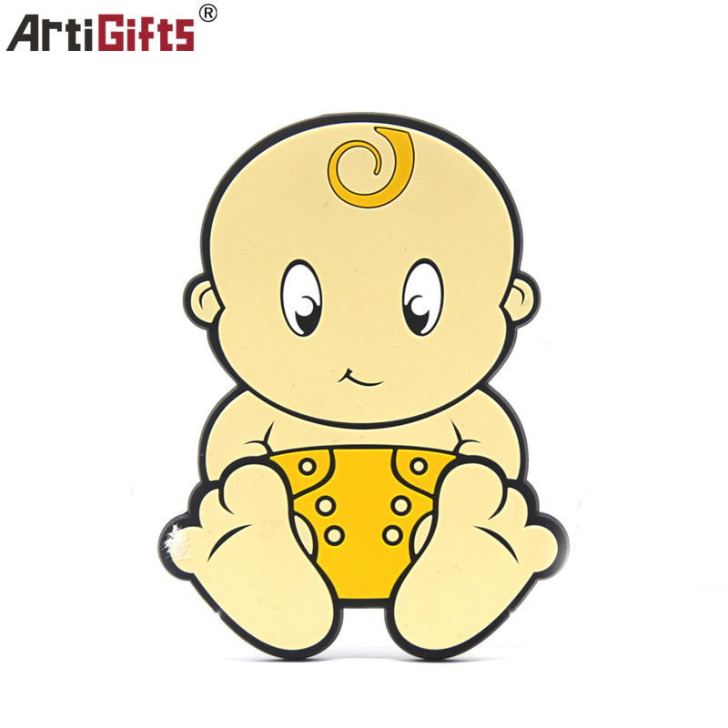 Custom Rubber Cute Magnetic Baby Shape Fridge Magnet