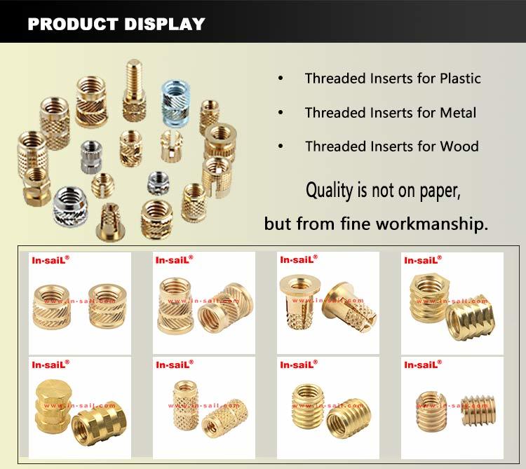 Iuc-M8-2 Heat Staking Insert, Straight Wall, Thru-Threaded