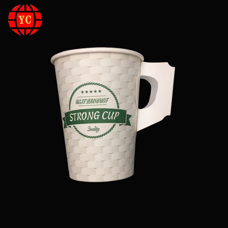 9oz Single Wall Paper Cup with Handle for Coffee