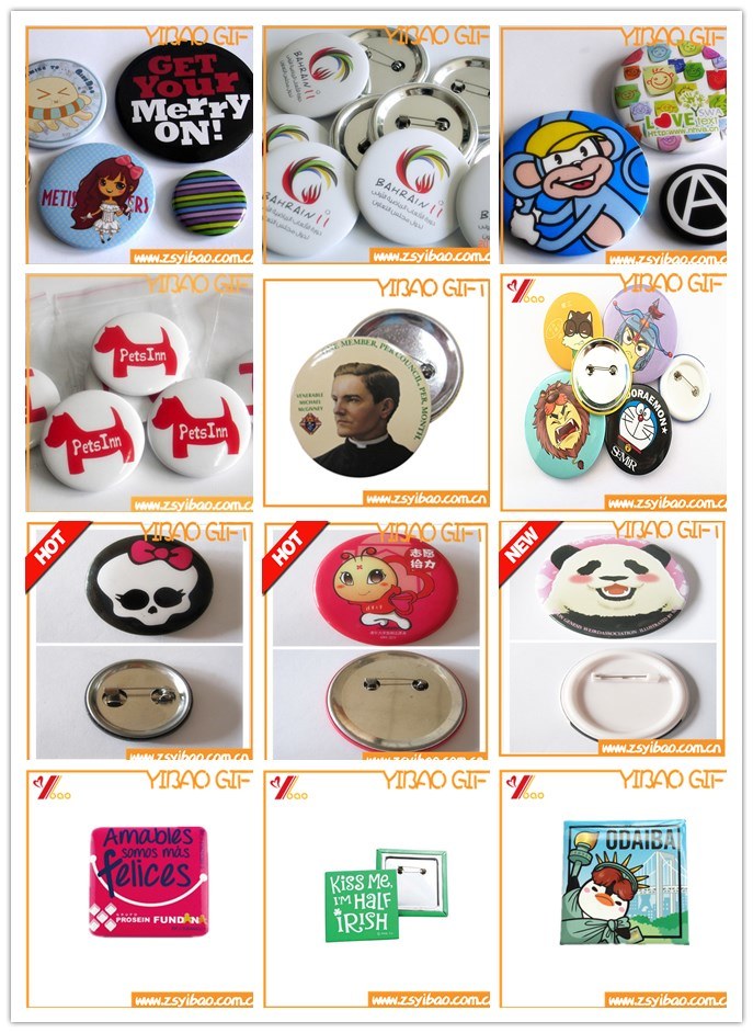 Printing Cute Carton Logo Tin Button Badge, Button Badge (YB-BB-01)