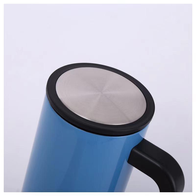 350ml Double Walled Stainless Steel Straight Body Vacuum Travel Mug with Handle