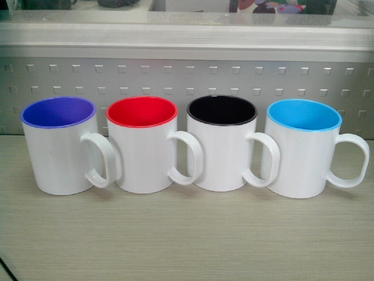 Sublimation Plastic Mug, Two Tone Sublimation Plastic Mug