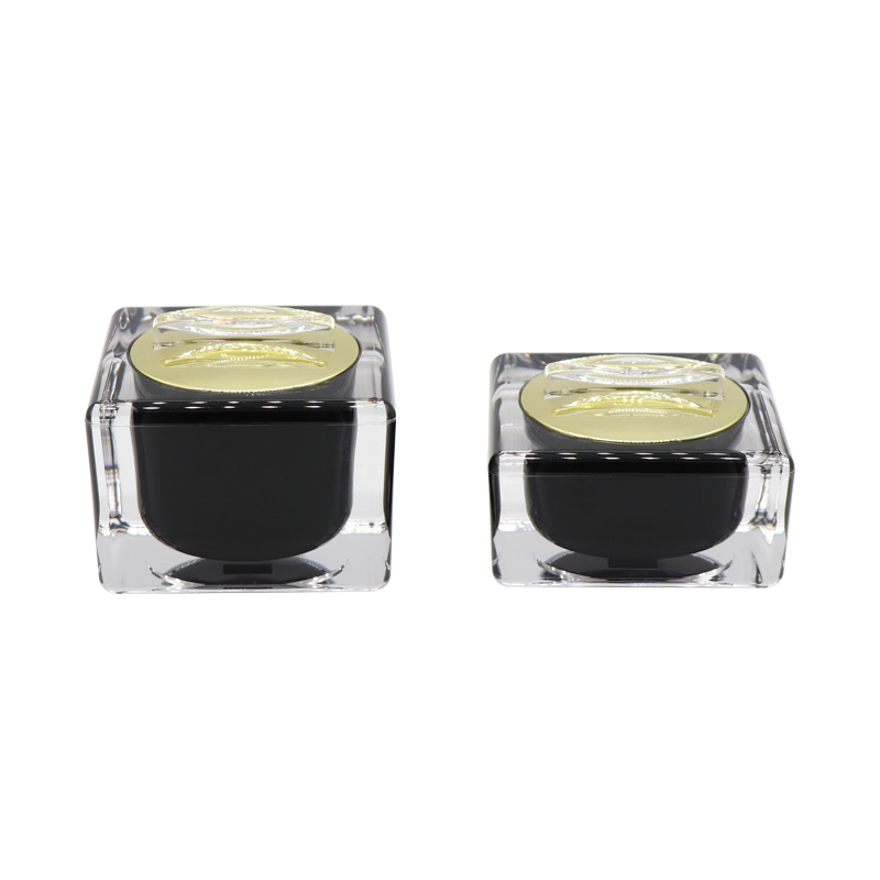 Luxury Squared Double Wall Plastic Jar for Cream (PPC-ACY-J002)