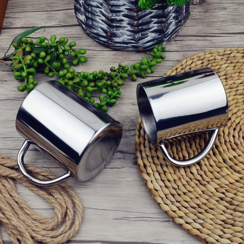 220ml Double 201 Stainless Steel Coffee Mug