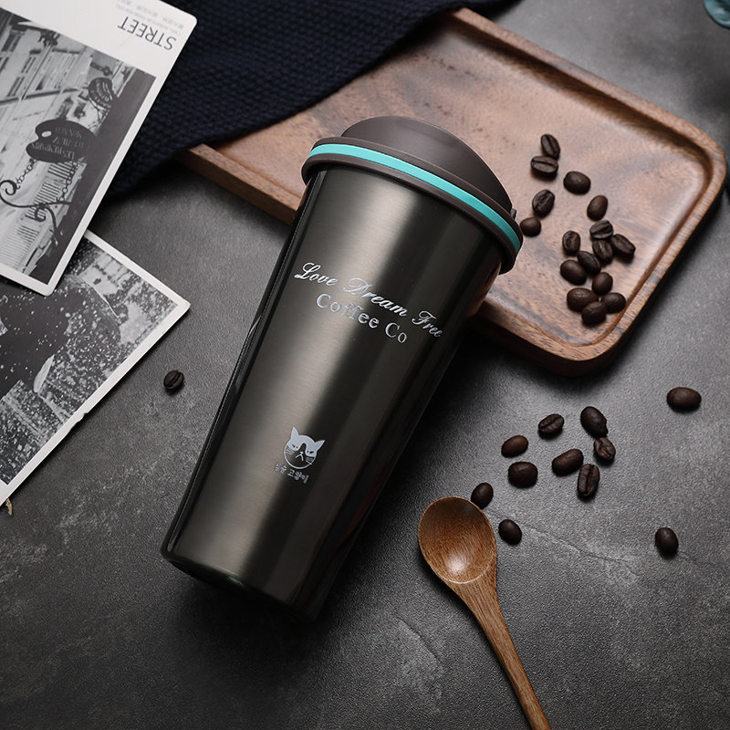 Coffee Milk Mug with Bird Cup Mouth Thermos