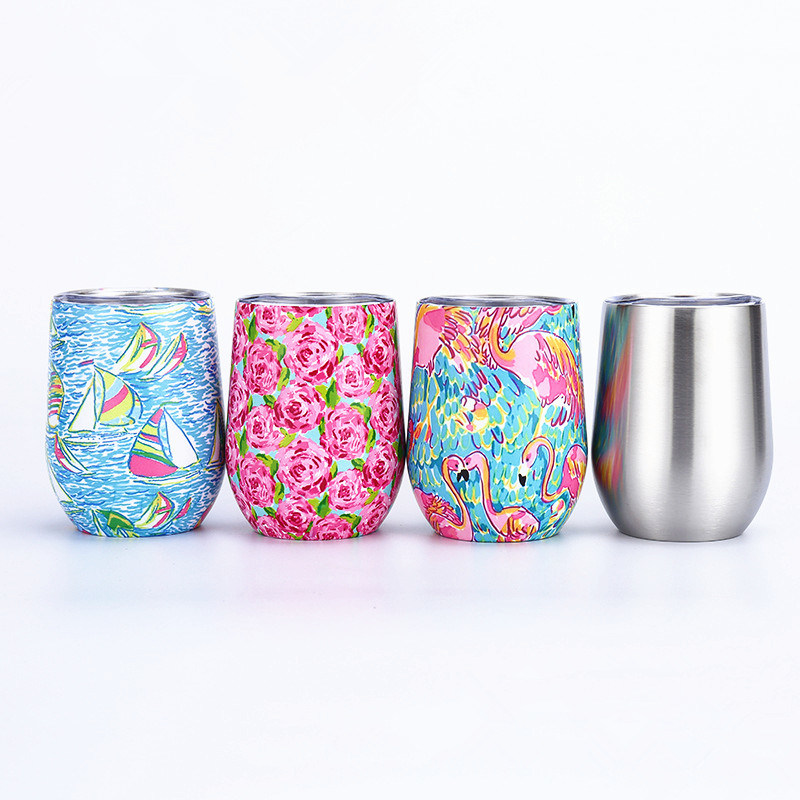 Sublimation Full Printing Stainless Steel Wine Cup Beer Mug