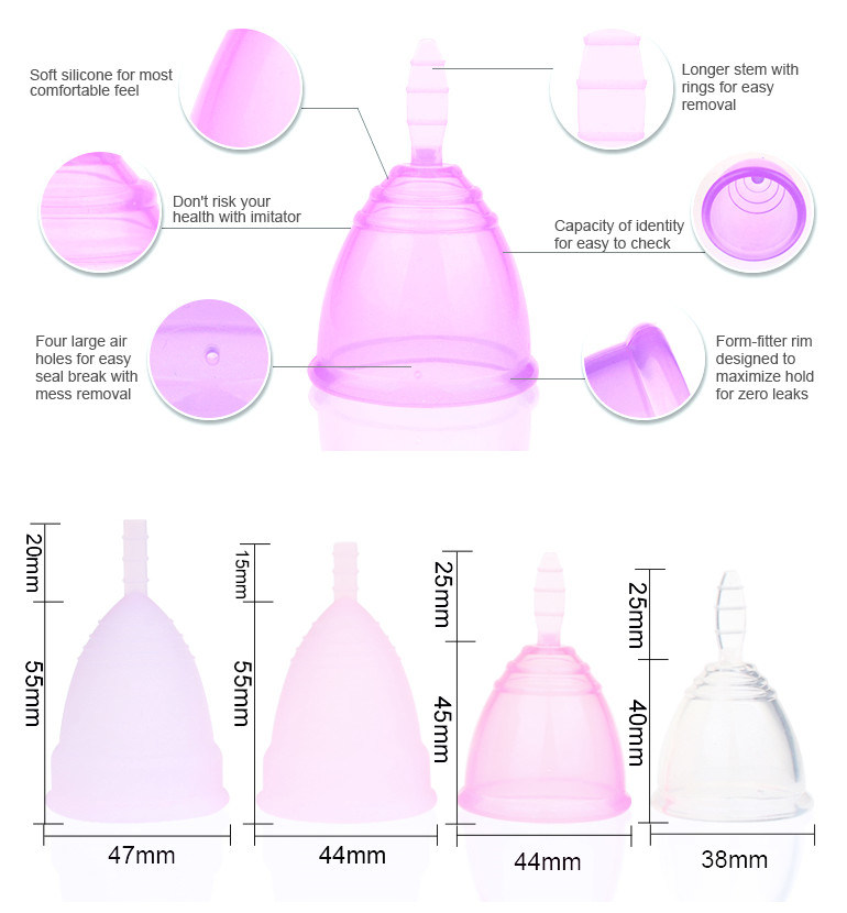 Stylish Colorful Silicone Menstrual Cup